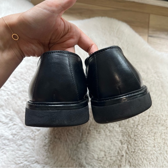Salvatore Ferragamo Black Leather Loafer Moccasins with Gancini Ornament 12D main image 5